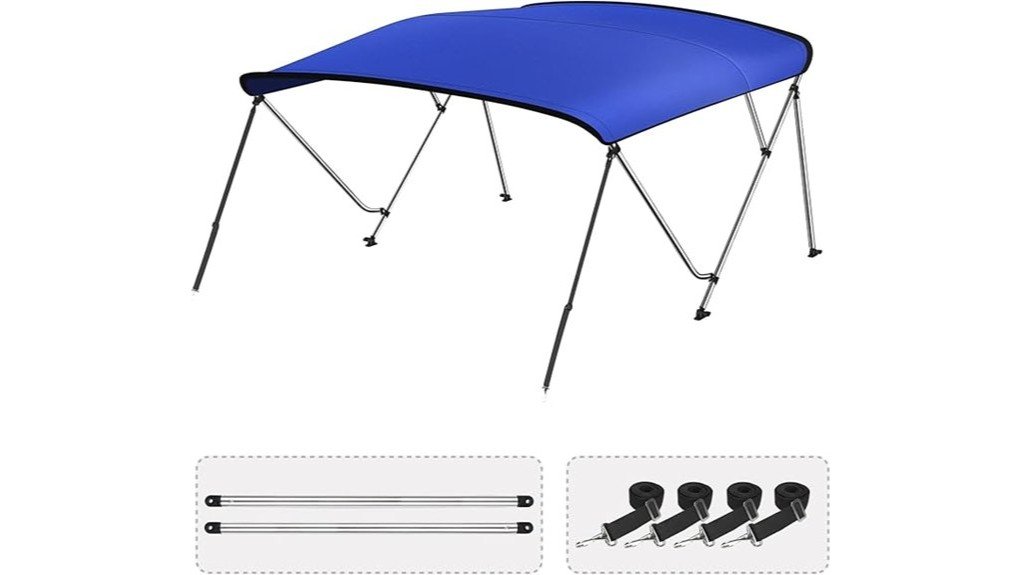 adjustable 3 4 bow bimini top