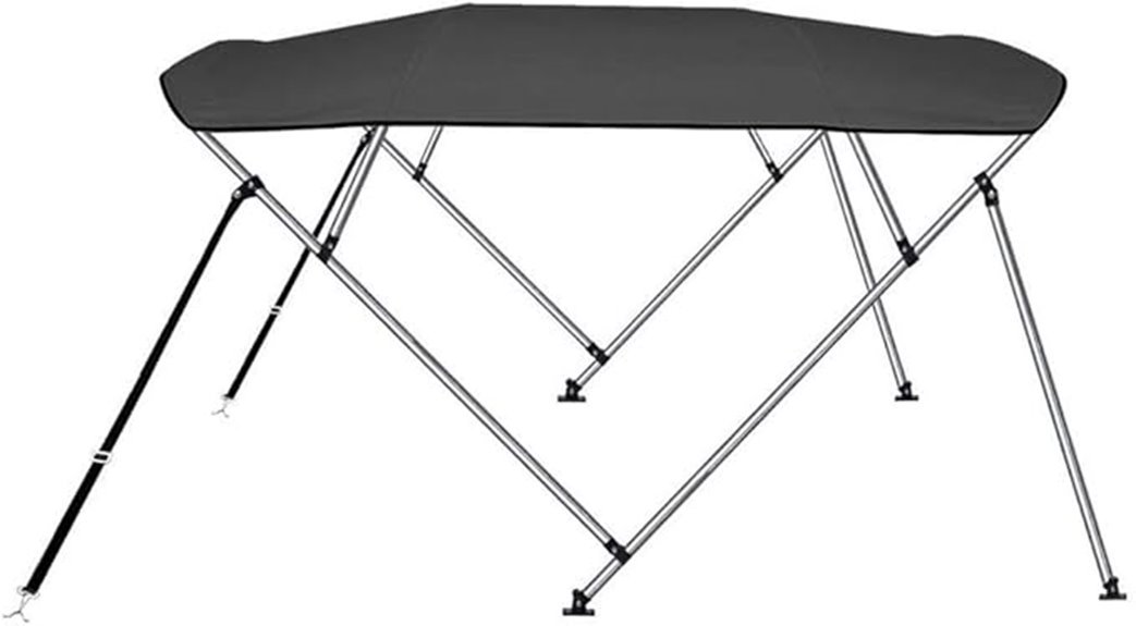 adjustable boat canopy with mounting