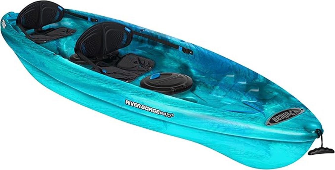 affordable roomy recreational tandem kayak