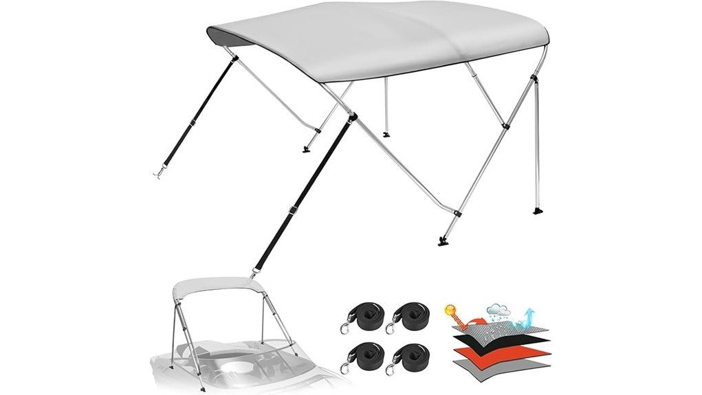 affordable three panel boat canopy