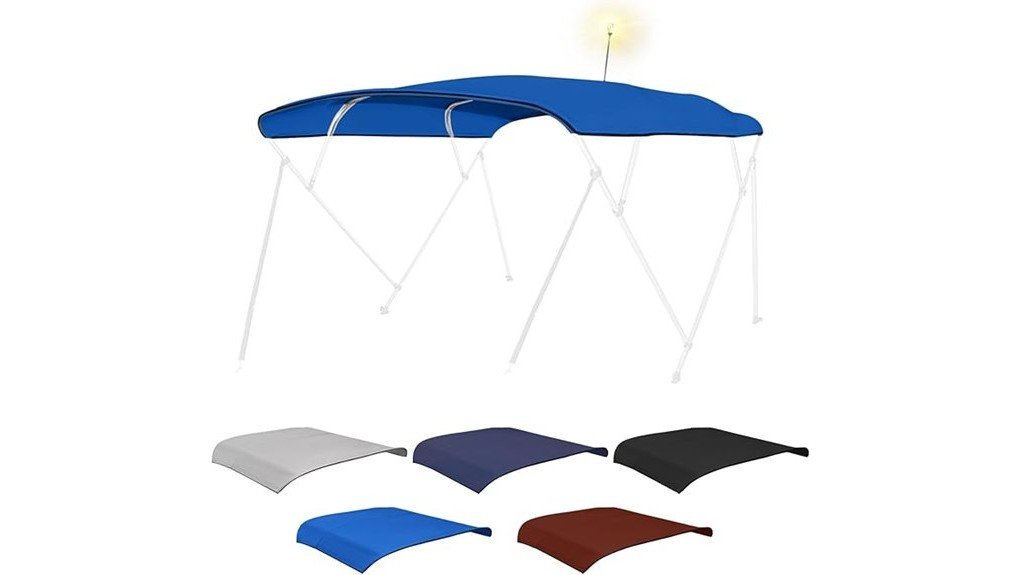 bimini canvas with light hole