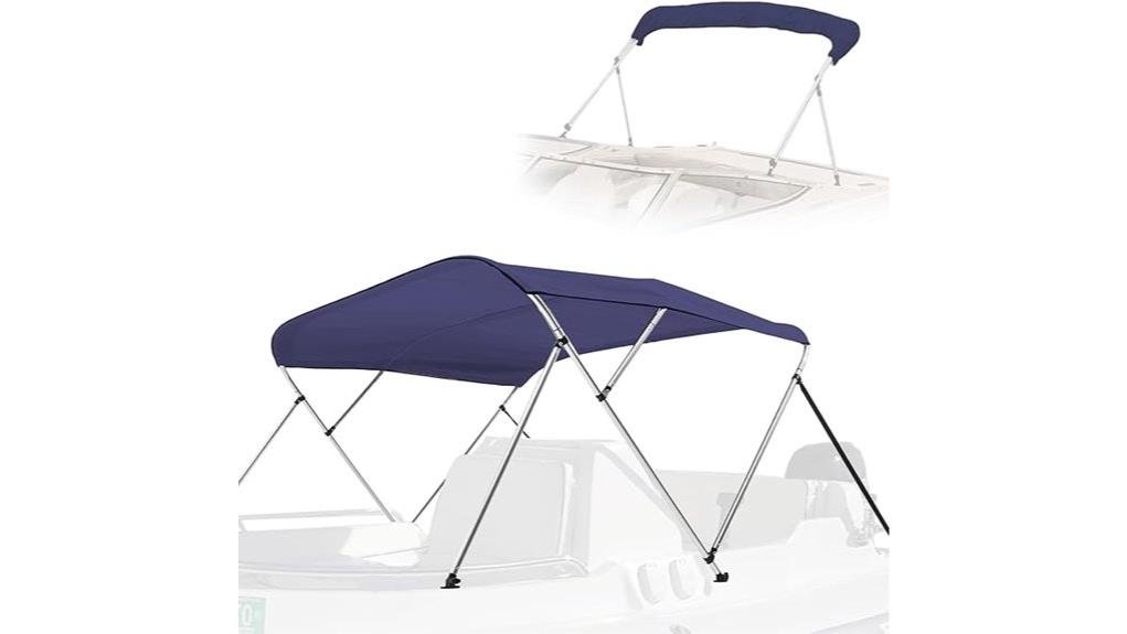 blue four bow bimini top