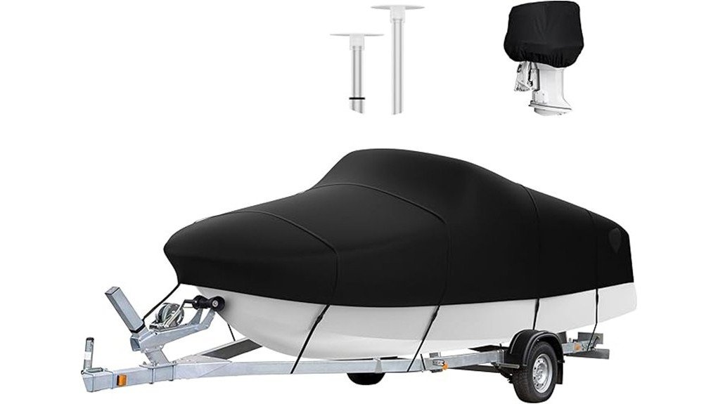 boat cover includes support pole