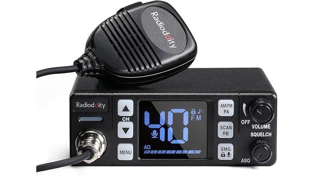 compact 40 channel cb radio
