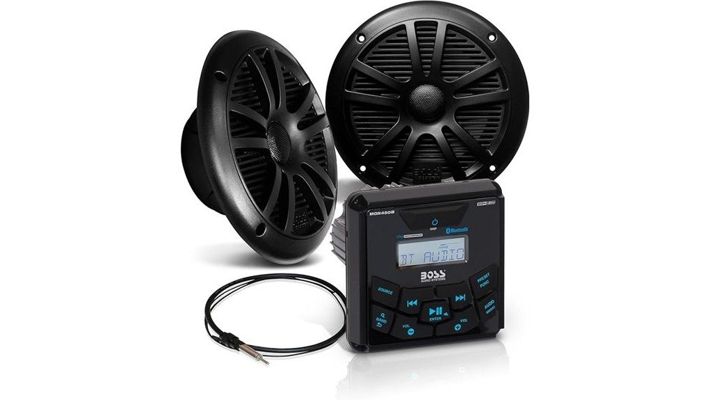 compact 450w bluetooth marine receiver