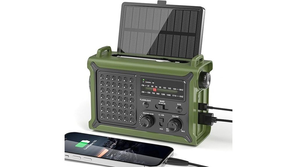 portable solar crank emergency power