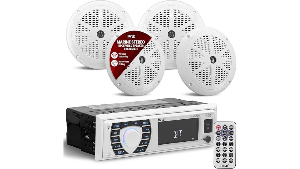 pyle marine radio speaker set