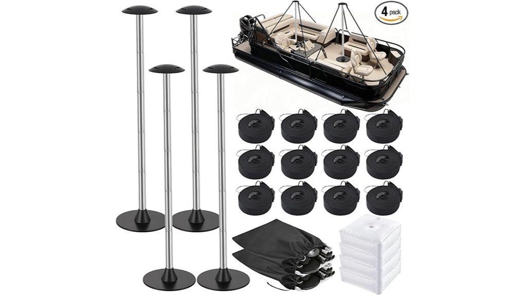 quad boat cover support