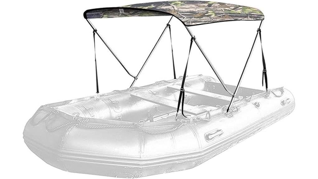 seamander inflatable boat bimini