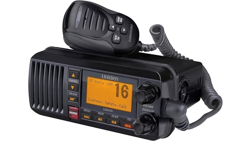 compact fixed mount vhf marine radio
